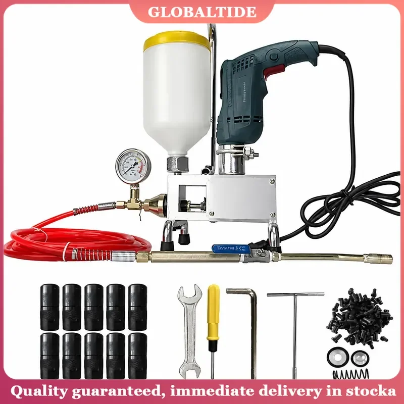 Epoxy Grouting Machine 220V 1100W Injection Pump Polyurethane Foam Waterproofing High Pressure Leak Sealing Tool for Concrete