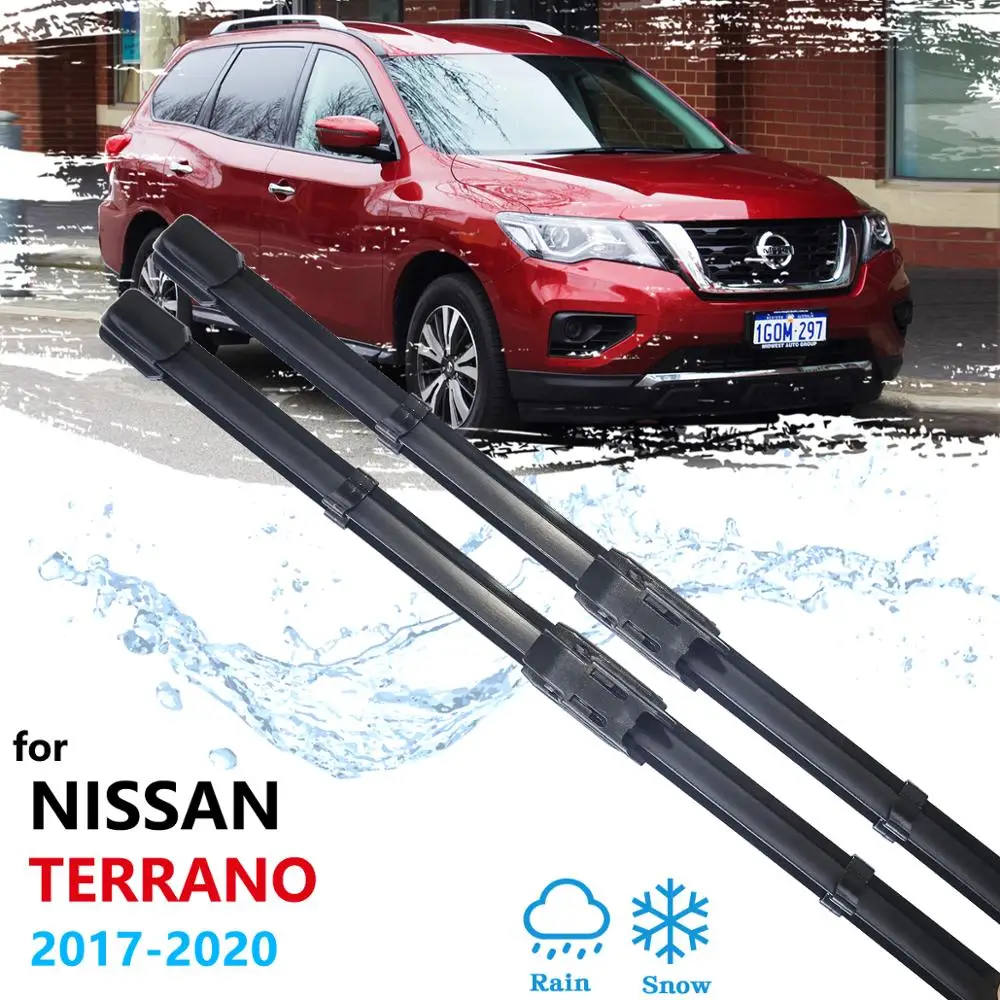 Car Wiper Blades for Nissan Terrano 2017 2018 2019 2020 Front Cleaning Window Windscreen Windshield Brushes Washer Accessories