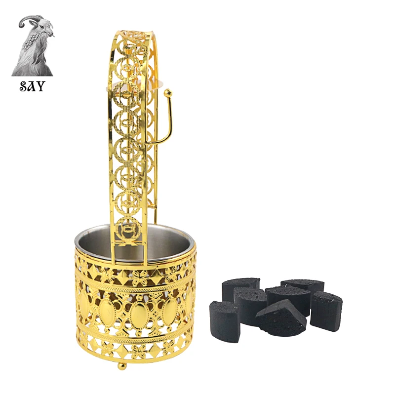 

SY Hookah Charcoal Holder Basket Gald Stainless Steel Hookahs Shisha Carbon Basket for Chicha Narguile Accessories