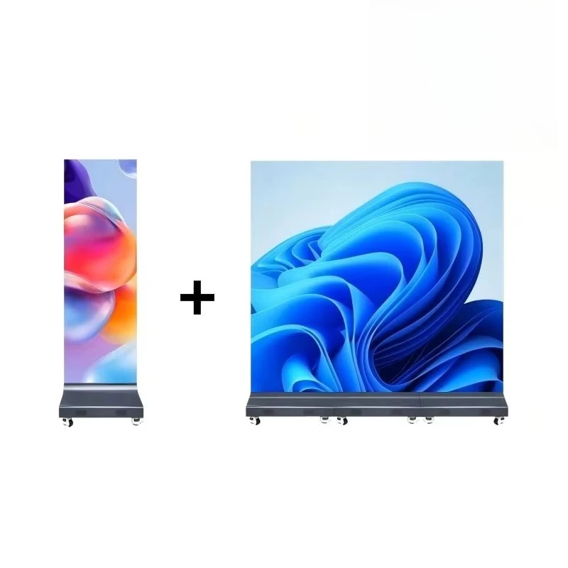 Vertical Pulley Commercial Outdoor LED Display Screen-Digital Poster CMS Animation Text IP54 Rated for Retail Stores Shopping