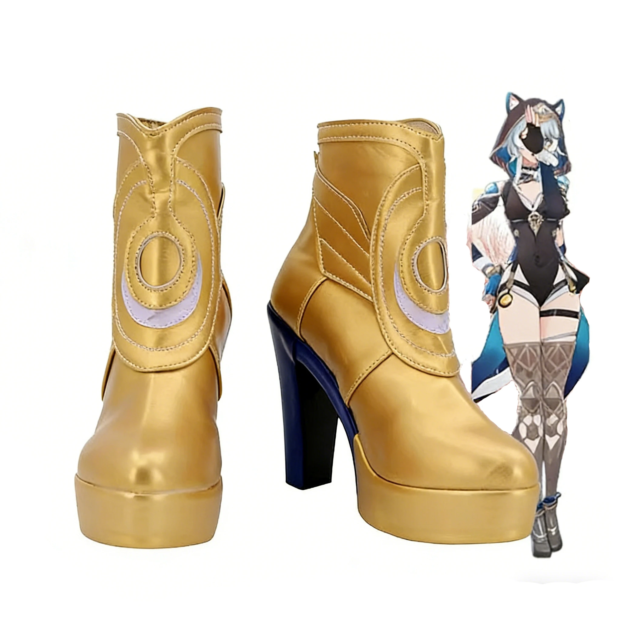 Buty do cosplayu Cipher z gry Honkai Star Rail, botki ze skóry PU, rekwizyt do uniformu, anime, Halloween, karnawał, impreza, dla kobiet i mężczyzn