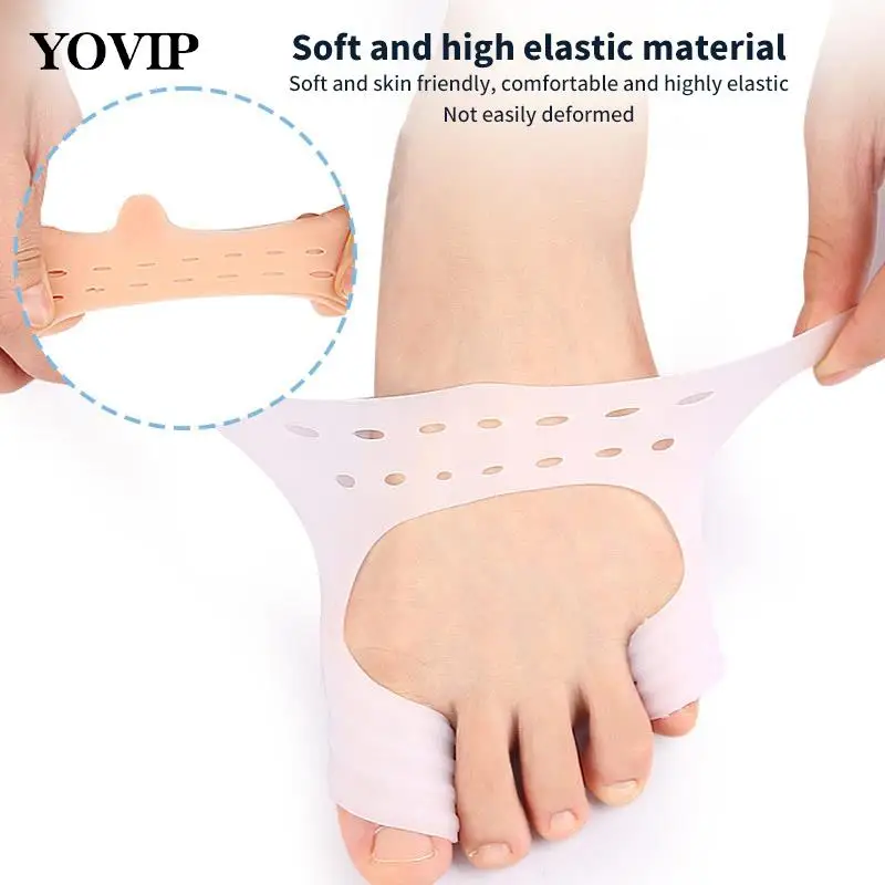 Silicone Forefoot Pads Toe Separator Cushion Pad Pain Relief Shoes Insoles Finger Toe Hallux Valgus Corrector Gel Pads Foot Care