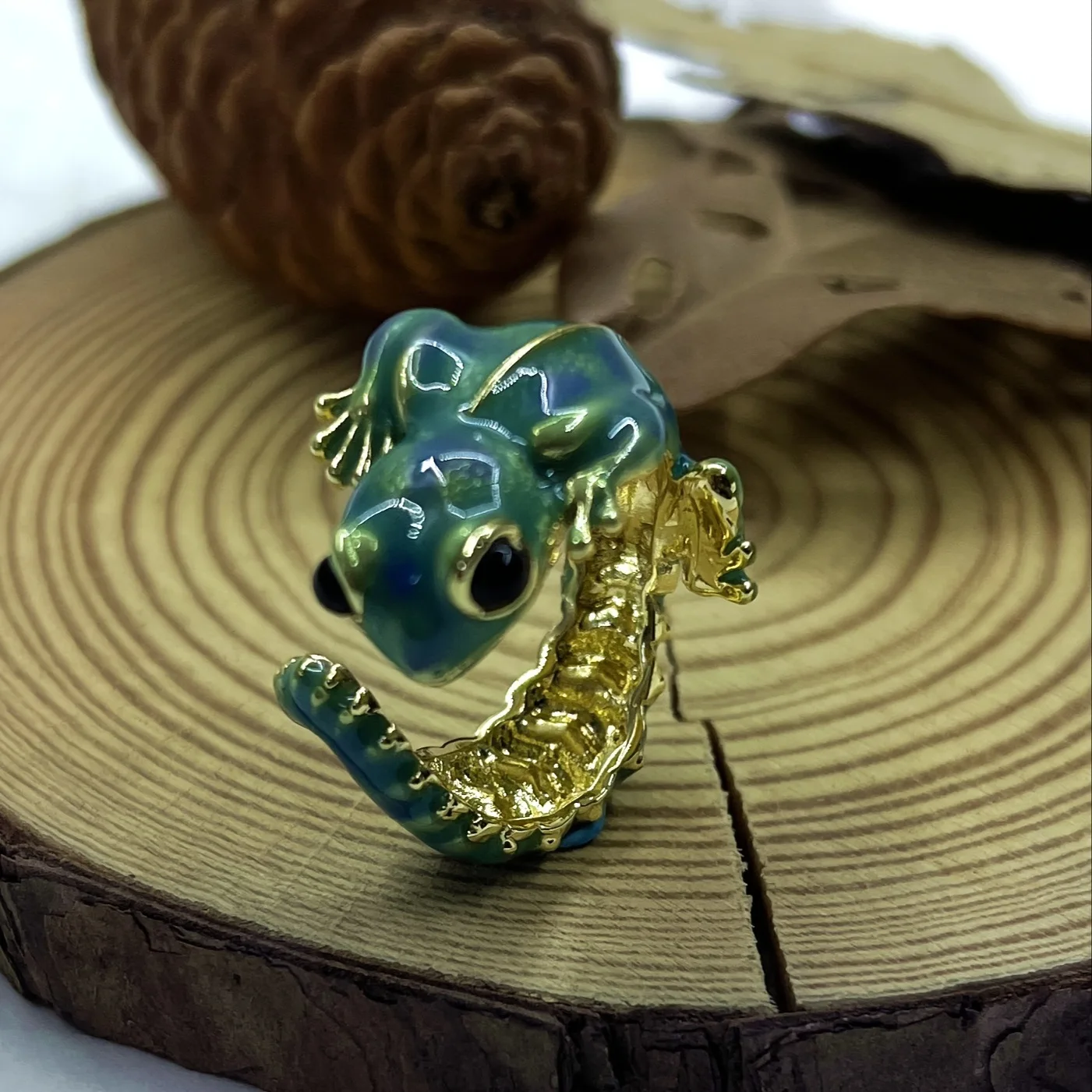 Hot Selling 3D Lizard Open Ring For Women Men Gothic Punk Adjustable Animal Statement Finger Jewelry Fashion Party Unisex Access