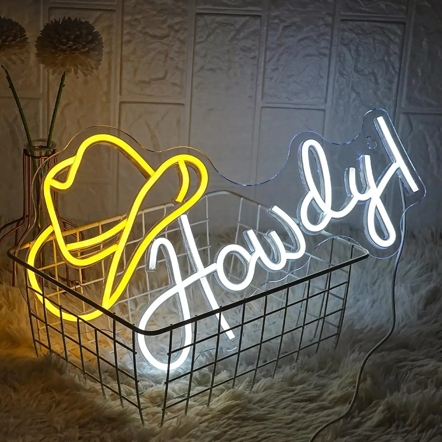 

Ковбойская шляпа Неоновая вывеска Howdy Cowboy Светодиодный неоновый свет USB Power Настенный декор для Gameroom Man Cave Beer Bar Cafe Party Подарок для друга