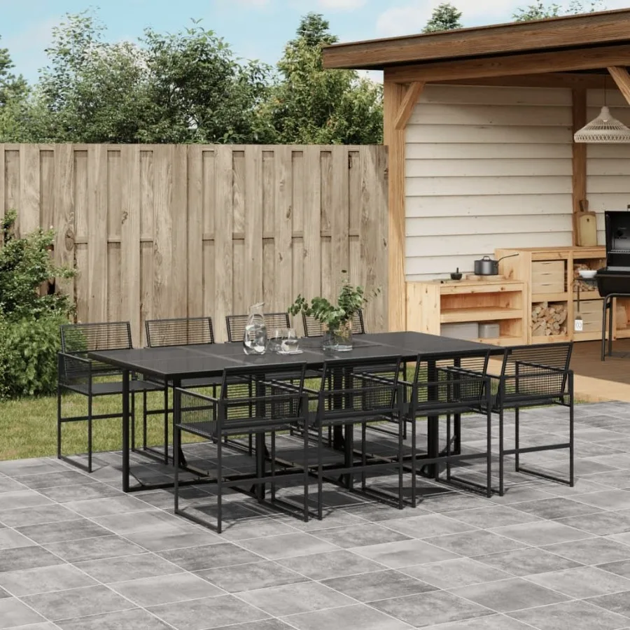 

Garden Dining Set Black