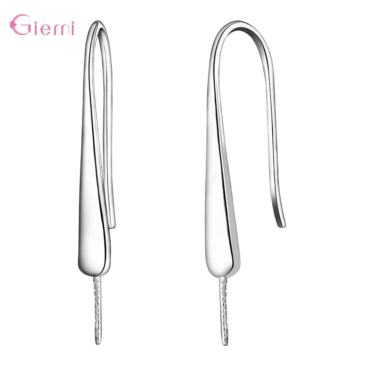 17 Design Fine DIY Jewelry Findings Accessories Pure 925 Silver Hook Hoop Lever Back Earrings Making Components