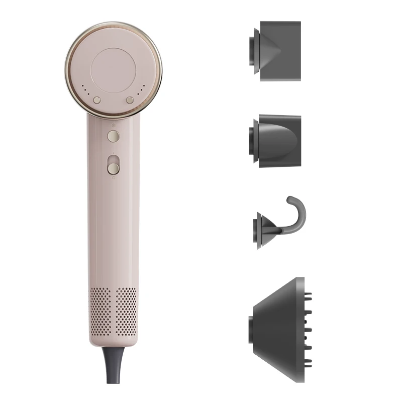 1600W High-Speed Hair Dryer - Strong Wind Fast Drying Silent Negative Ion Hot & Cold Air Hair-Friendly