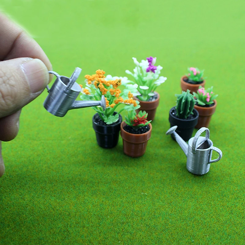 1PC Miniature Furniture Toys 1/12 PLA Watering Kettle Garden Dollhouse Miniature Decoration For Children Kid Dolls Accessories