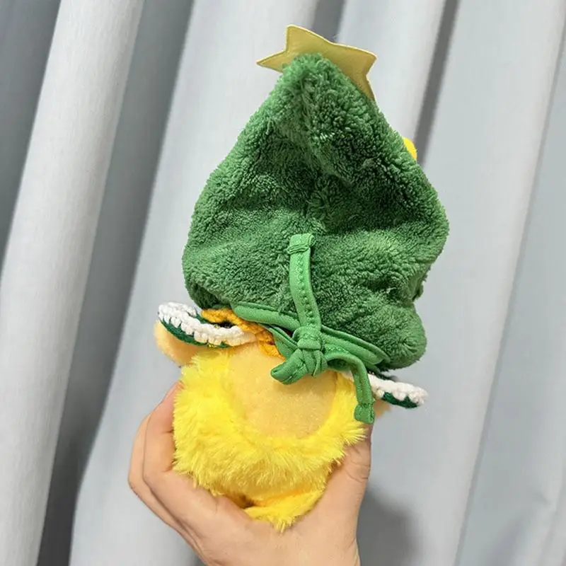 10CM Cotton Doll Christmas Cloak Cute Cartoon Plush Toys Accessories Soft Stuffed Doll Head Cover Plush Shawl Dressing Game