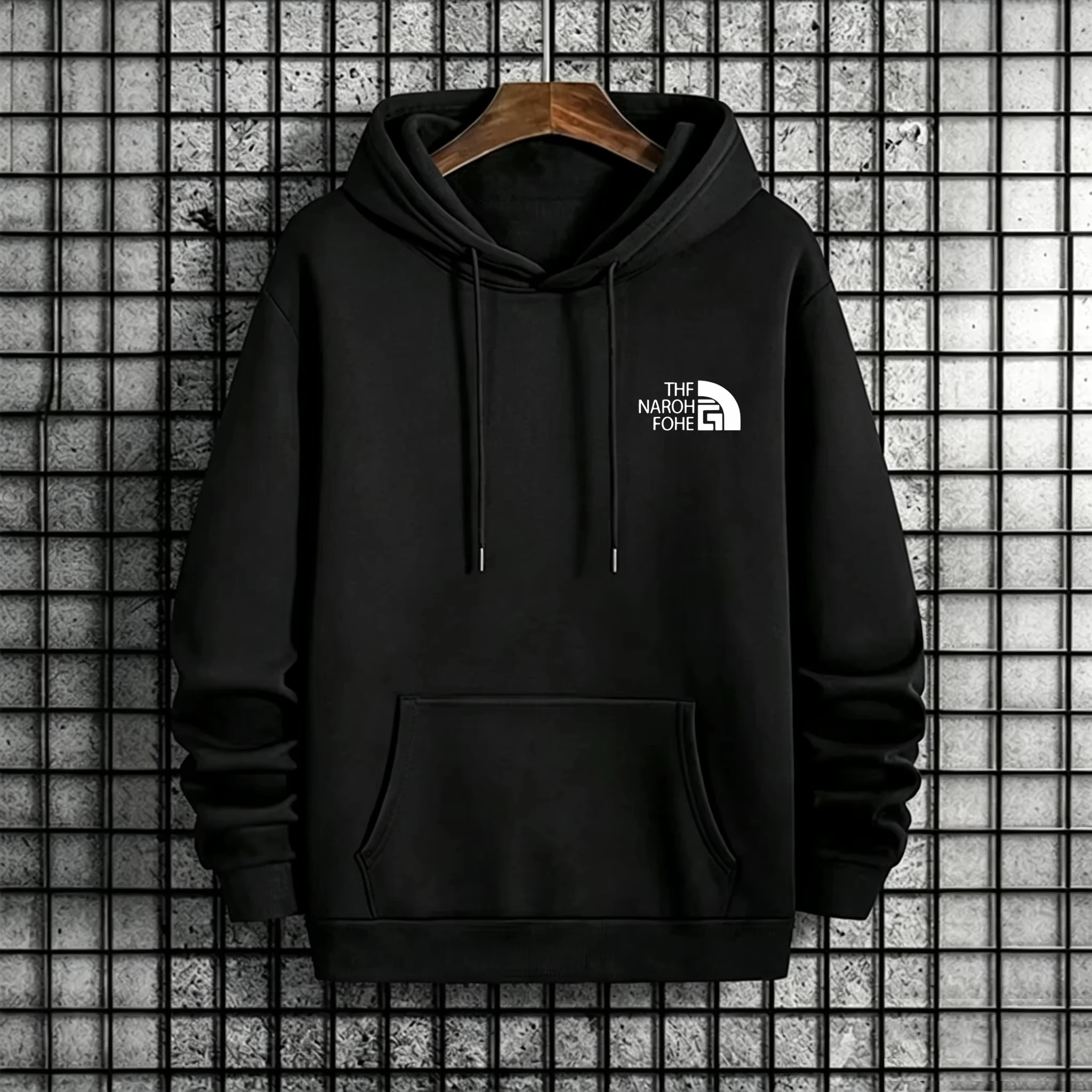 Herren-Hoodie Herbst Winter Hochwertiger Warmer Sweatshirt Männlicher Alltags-Freizeitmode-Pullover Outdoor Gym Fitness Sportlicher Kapuzenmantel – Detail 6