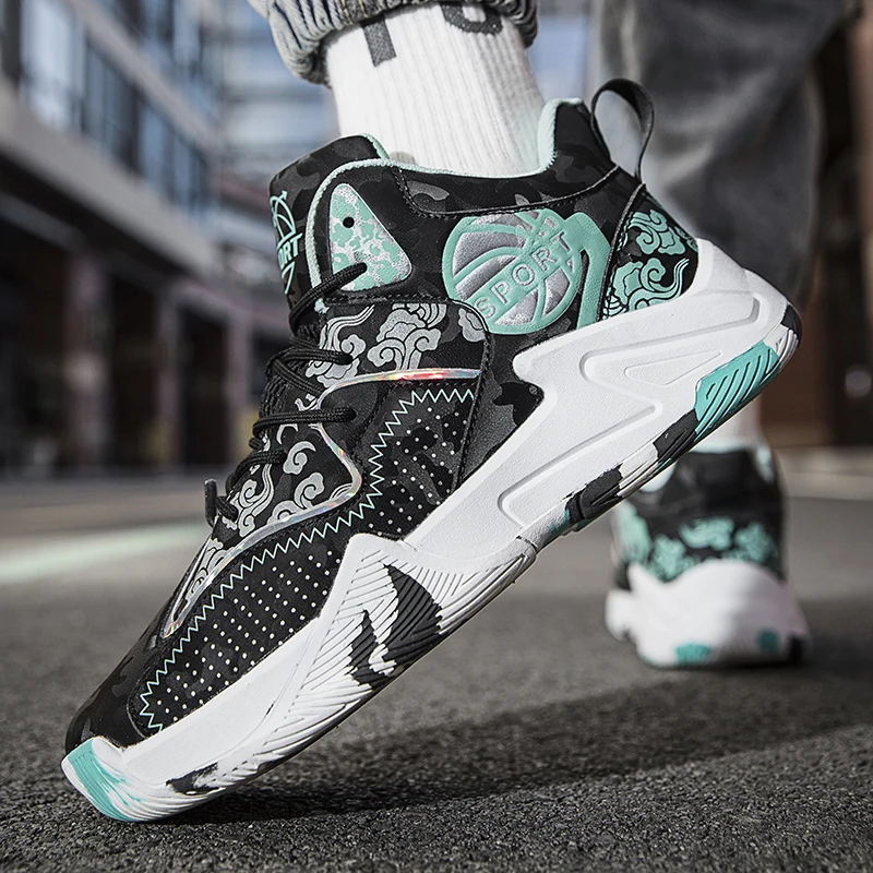 

High Quality Designer Sneaker for Couples Rubber Sole Basketball Unisex Training Shoes Hard-Wearing Men Women Outdoor Sneakers