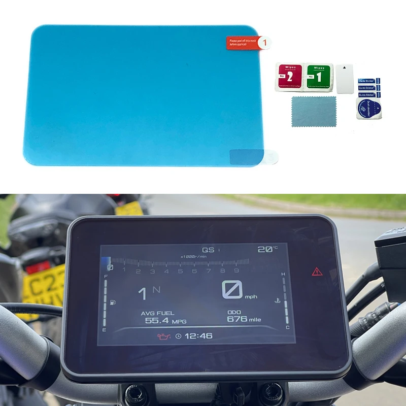 Fit For YAMAHA MT07 MT 07 Cluster Scratch Protection Film Dashboard Screen Protector MT-07 2023 Motorcycle Accessories