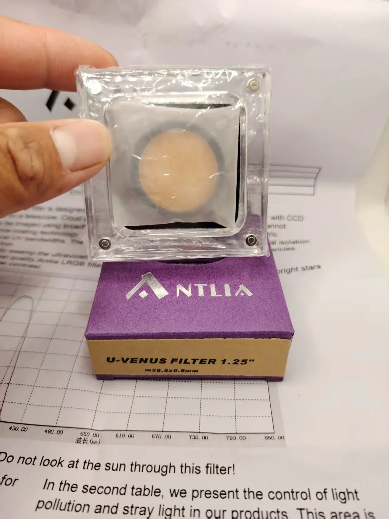 Antlia U-Venusfilter 1.25" Telescope Eyepiece Filter for Astronomical Observing