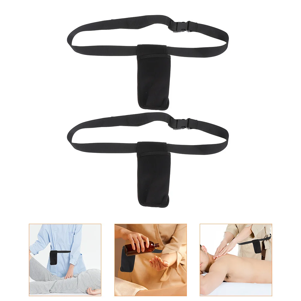 

2pcs Essential Oil Waist Bag Adjustable Storage Pouch For Massager Bottle Organizer Durable Stable Structure Convenient Carry