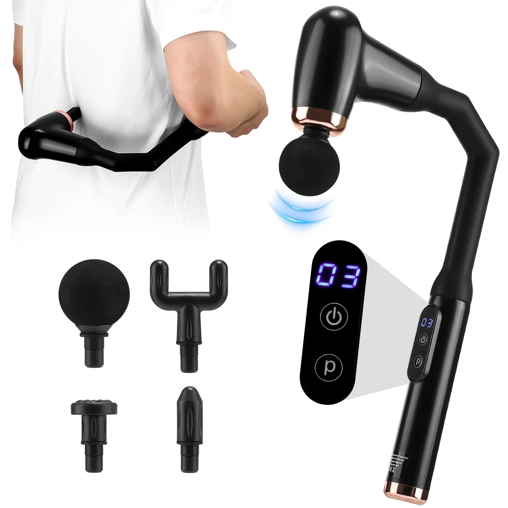 

Smart Elbow Fascia Gun 3 Modes and 6 Gears Adjustable Deep Tissue Full Body Back Muscle Relaxation Massage Percussion Hammer