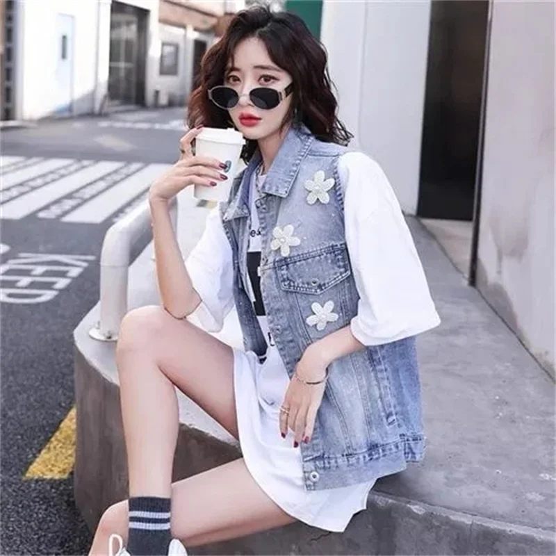 

Autumn Women Solid Color Leisure Sleeveless Jacket Korean Ladies Large Size 5XL Vest Outwear 2025 Female Fashion Waistcoat Coat