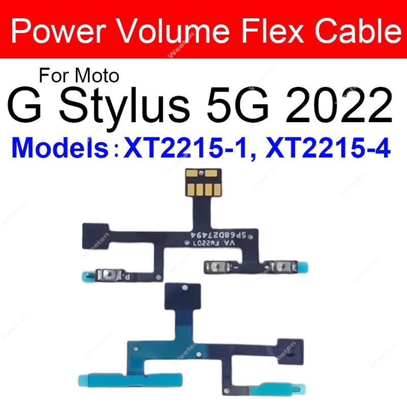 For Motorola Moto G Stylus 5G 2021 2022 2023 2024 2025 XT2043 XT2131 XT2315-1 XT2517-1 ON OFF Side Key Switch Control Flex Cable