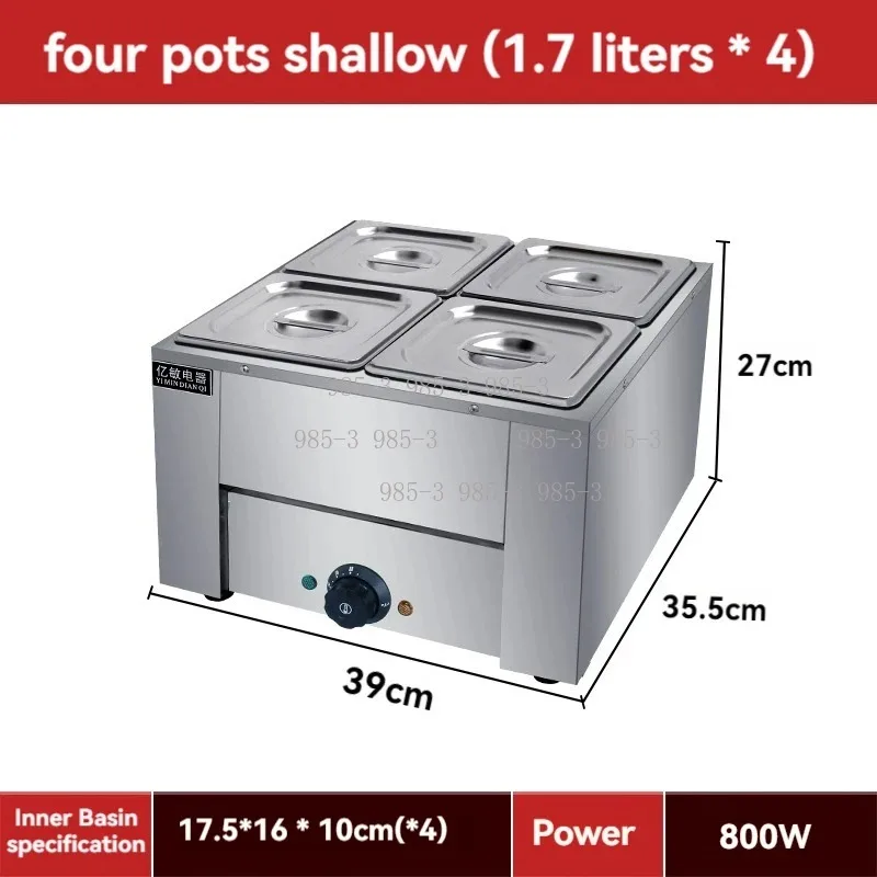 Stainless Steel Chocolate Tempering Machine, 800W Electric Melting Pot, 6L Large Capacity 2 Tanks