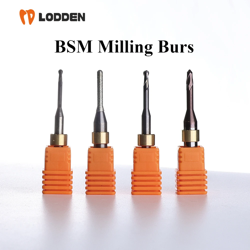 

BSM Dental Milling Burs for Grinding Zirconia Lithium Disilicate D4 Drill Diameter 0.6/1.0/2.0mm Denture Griding Cutter Tools