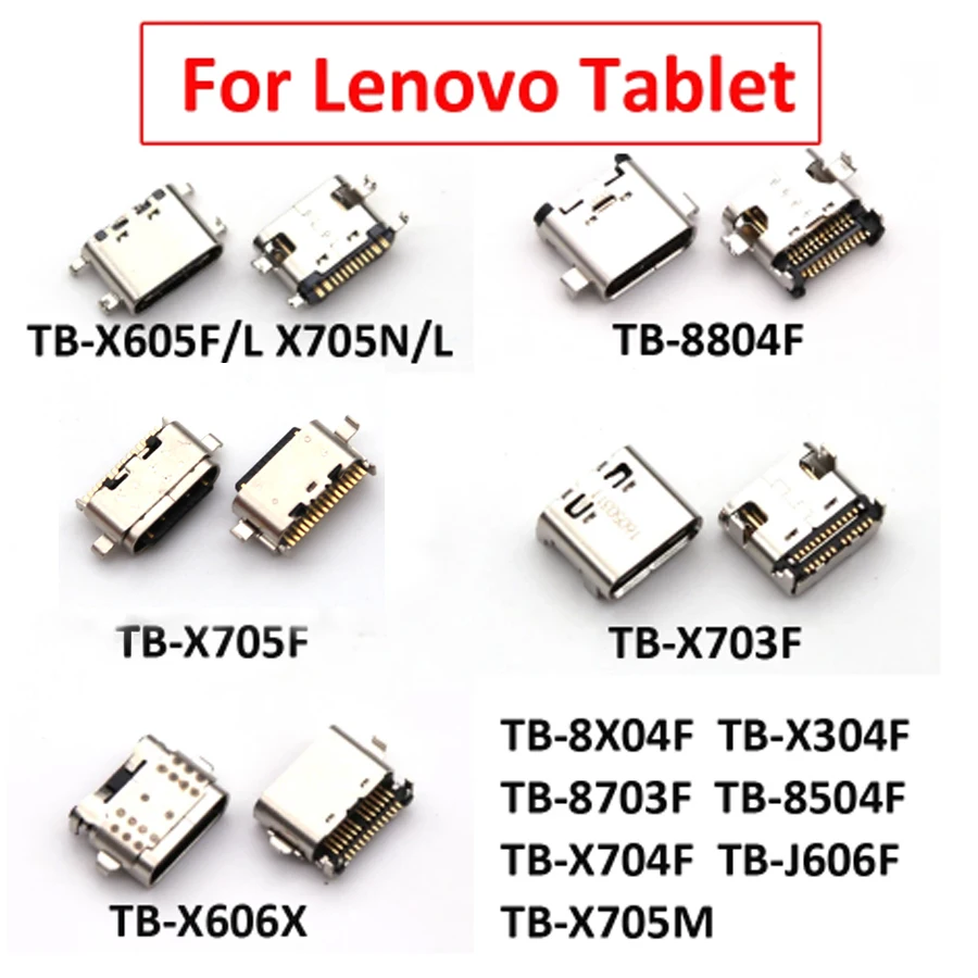 For Lenovo Tablet TB-X605F X605L X606X X703F 8804F X705L/F/N 8703 X304F 8X04F Type-c Usb Jack Charging Port Connector Dock Plug