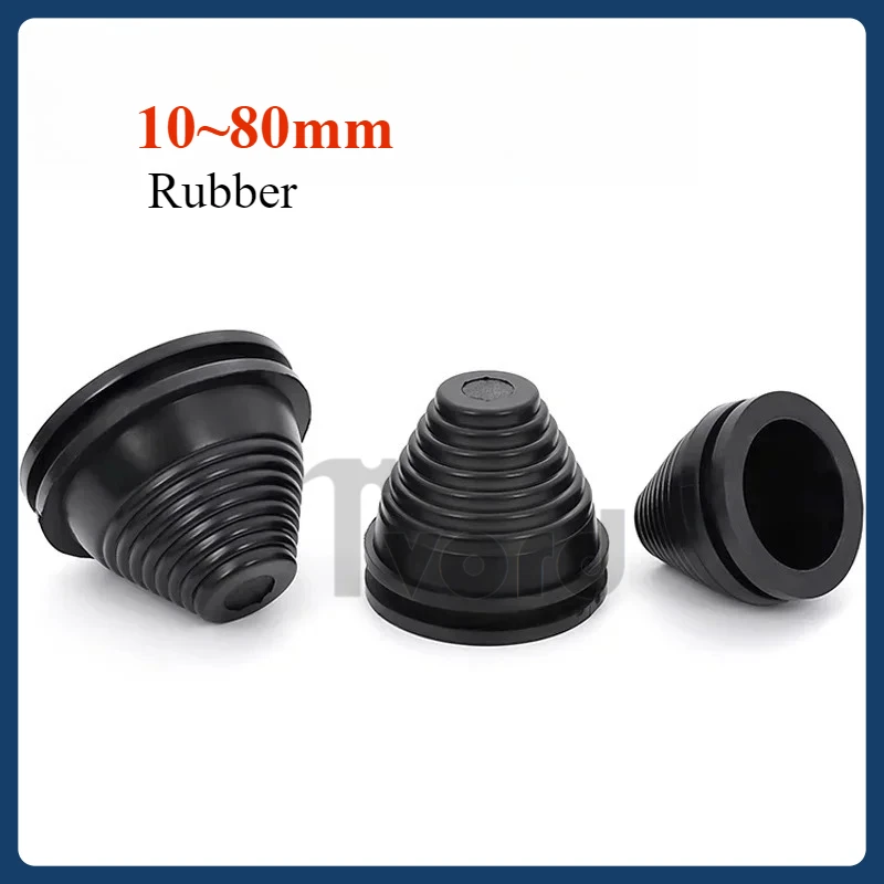 

10~80mm Black Rubber Tower Type Protection Coil Snap in Grommet Pad Seal Ring Protective Ring Sealing Cap Wire Guard Ring