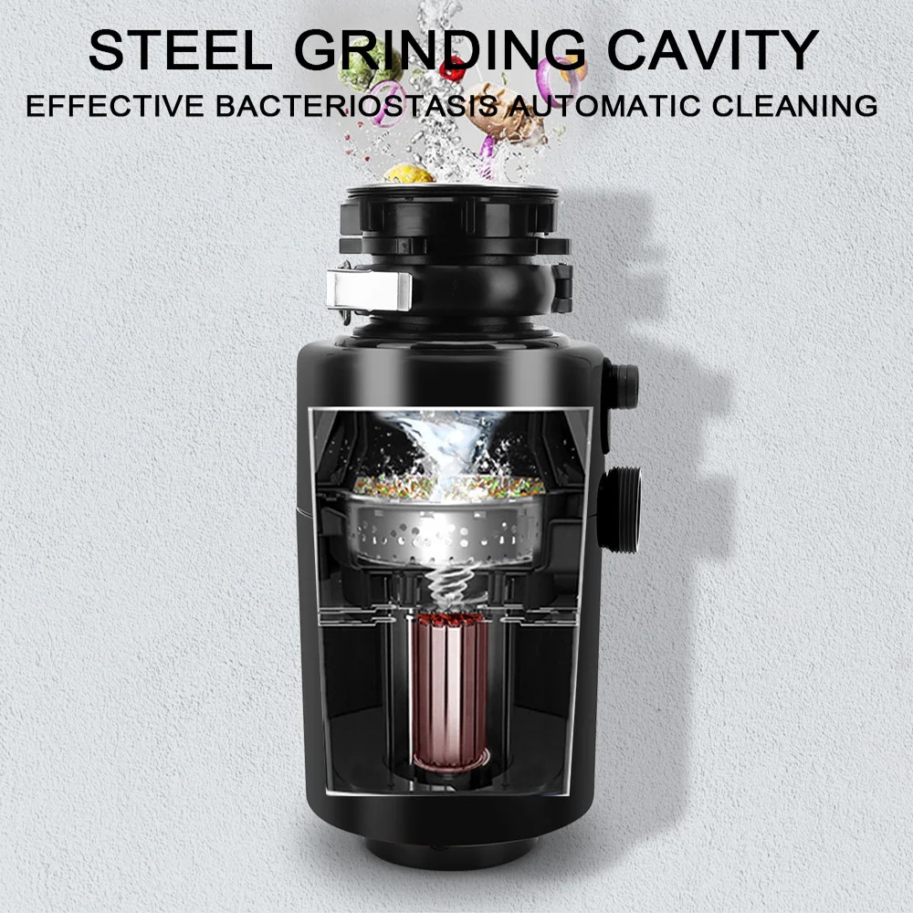 750W dissipatore di rifiuti alimentari tritatutto Mixer frullatore cucina smaltimento dei rifiuti materiale smerigliatrice in acciaio inossidabile