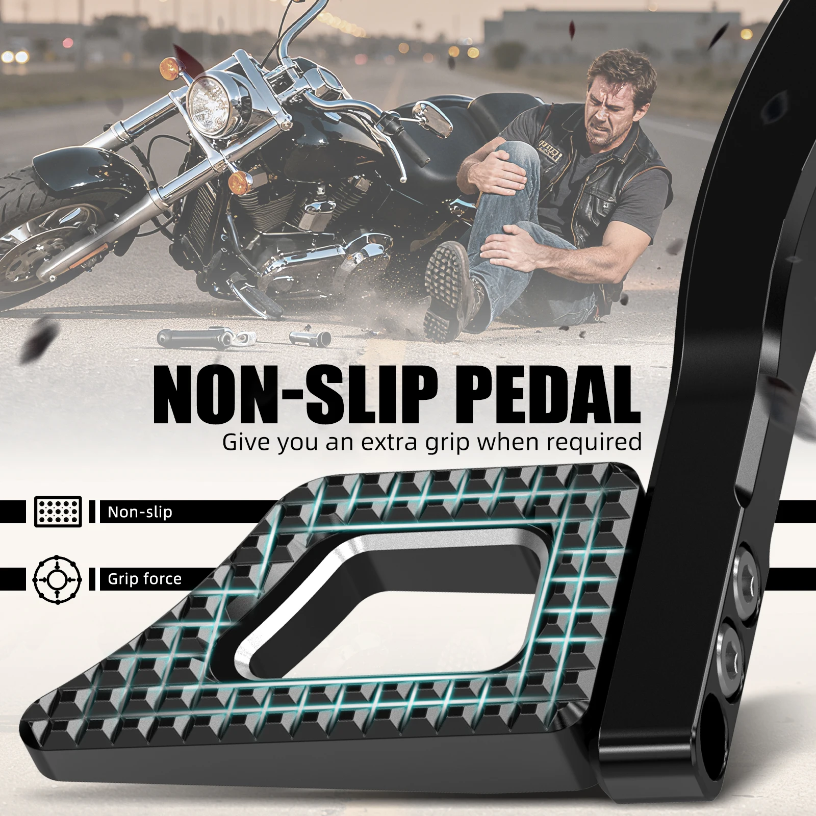 Für Harley Dyna Low Rider FXDL 1993–2012, hinterer Bremspedalhebel, Super Glide FXD FXDC Street Bob FXDB Fat Bob FXDF 2008–2017 – Detail 16