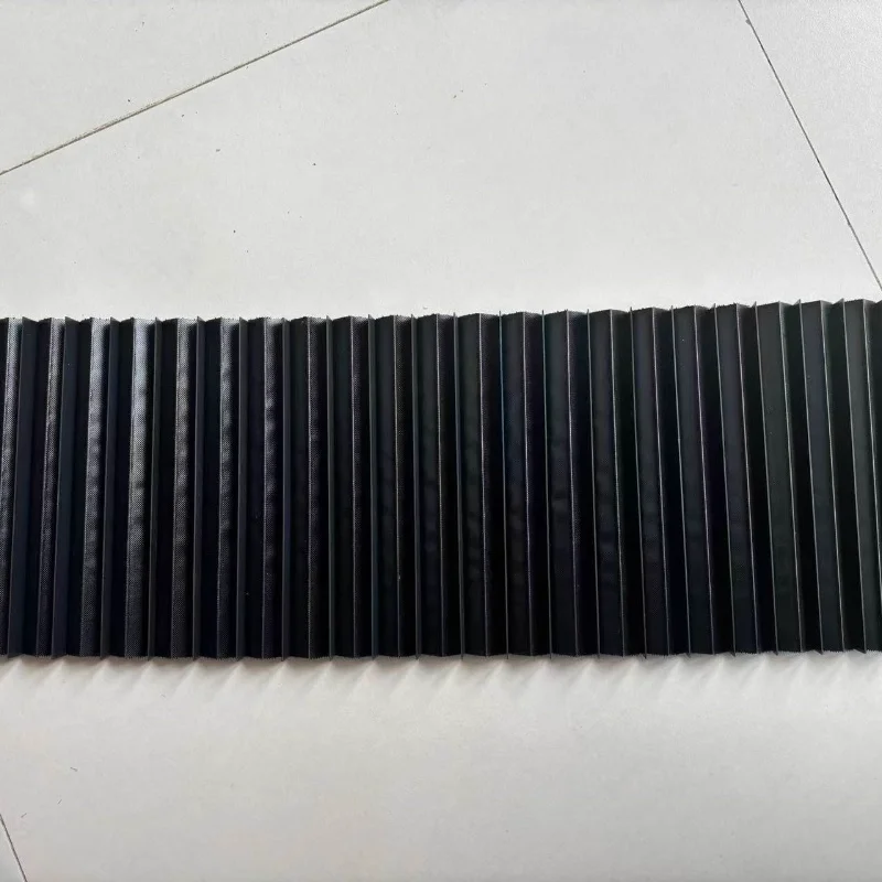 Flat T7 type Accordion bellows for cnc protection,width203.2mmxheight50.80mmxLmax1930.40mm