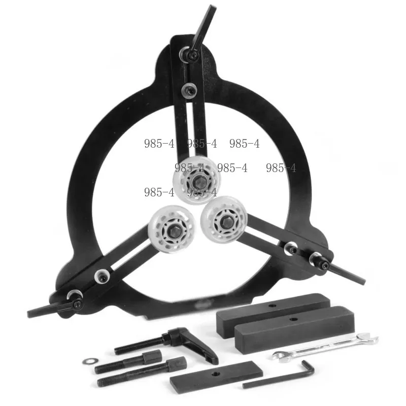 Woodworking Lathe Center Frame, Three-Wheel Anti-Shock Support Base for Round Workpiece Crafting