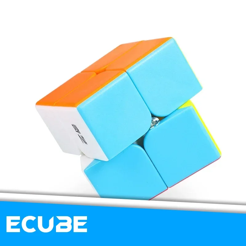 [ECube] QiYi QiDi 2x2 ProfessionalSpeed Cube ألعاب تعليمية للمبتدئين لغز المكعب السحري ملصقات ملصق ألعاب أطفال للأطفال