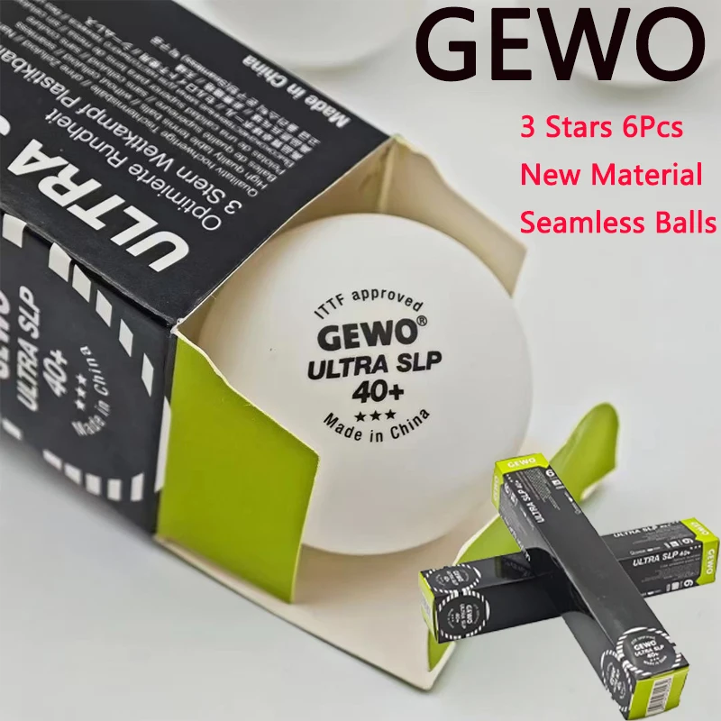 GEWO ULTRA SLP Seamless Table Tennis Balls 3Stars New Material 40+ Durable Ping Pong Ball For Training Competition ITTF Approved