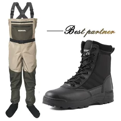 Fly Fishing Waders & Wading Shoes Rubber Sole Fish Pants Aqua Sneakers Clothing Set Rock Sports Boots Hunting No-slip JEERKOOL