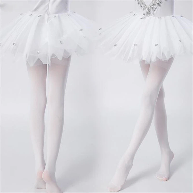 Summer Spring Candy Color Kids Pantyhose Ballet Dance Tights for Girls Stocking Children Velvet Solid White Pantyhose