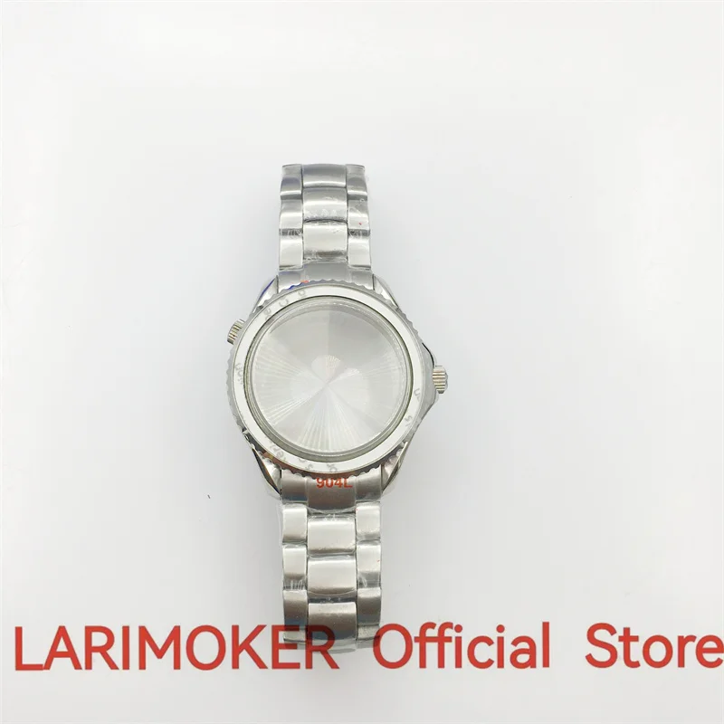 

41mm silver sterile watch case sapphire glass fit NH35 NH36 ETA2824 2836 Mingzhu DG2813 3804 Miyota 8205 8215 movement