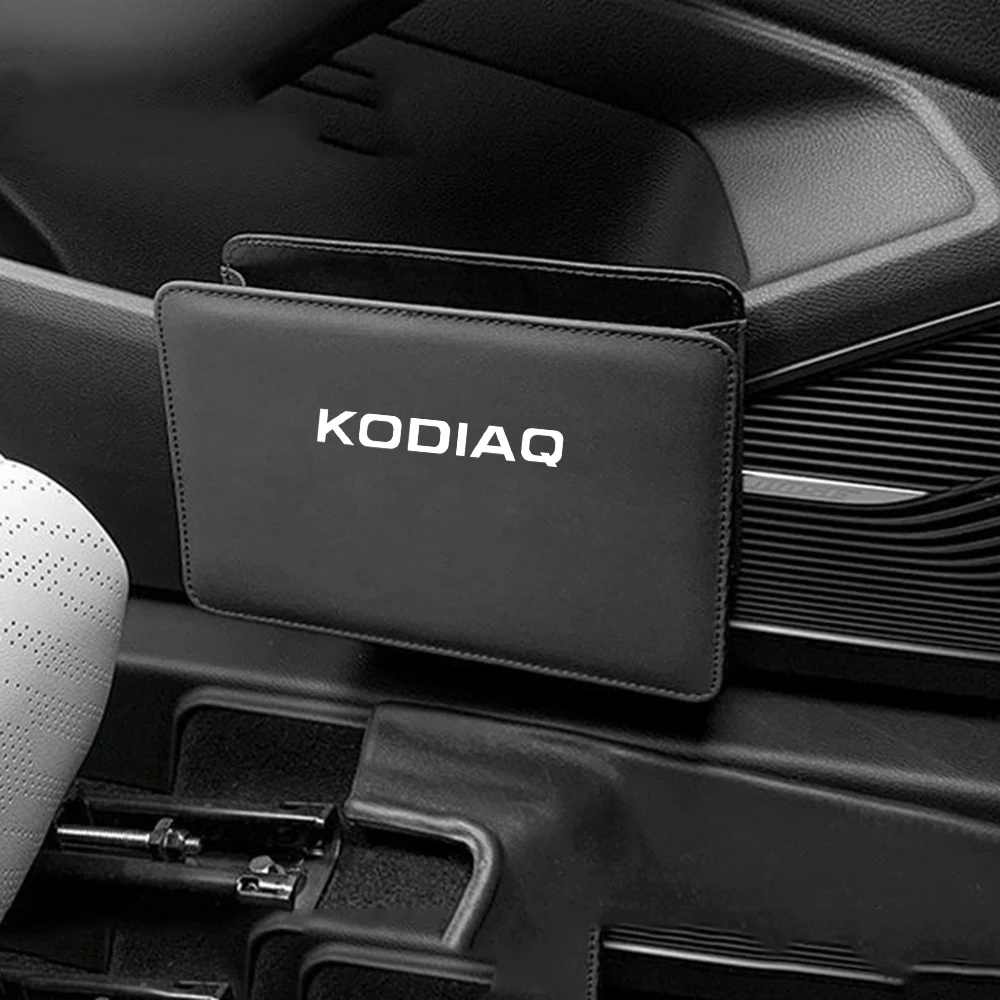 Car Trash Can Collapsible Leak-Proof Storage Bag Backseat with Garbage Bag for Skoda KODIAQ Car Accessories