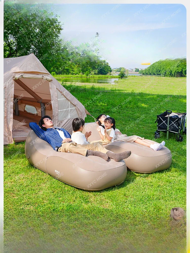 Inflatable Sofa Outdoor Floatation Bed Lazy Air Portable Automatic Home Use Recliner Camping Supplies Floor