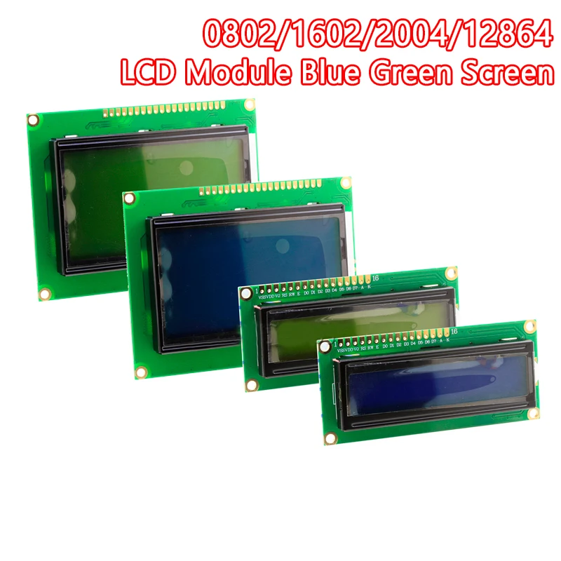 وحدة LCD الأزرق شاشة خضراء لاردوينو 0802 1602 2004 12864 LCD الطابع UNO R3 Mega2560 عرض PCF8574T IIC I2C واجهة