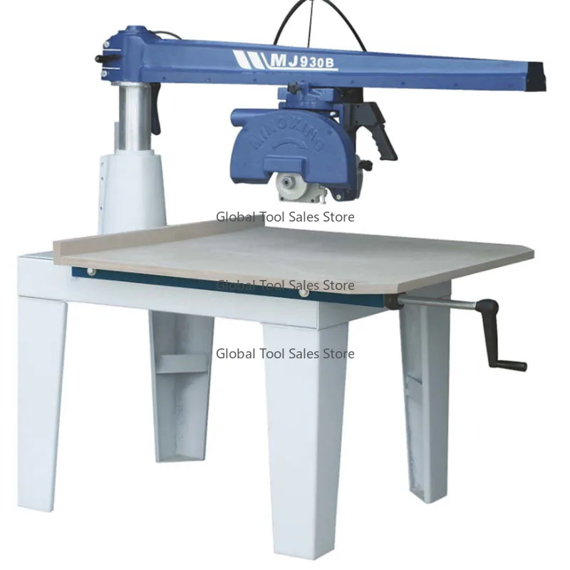 Horizontal 355mm Wood Aluminum Cross Circular Saw Cutting Radial Arm Saw Machine