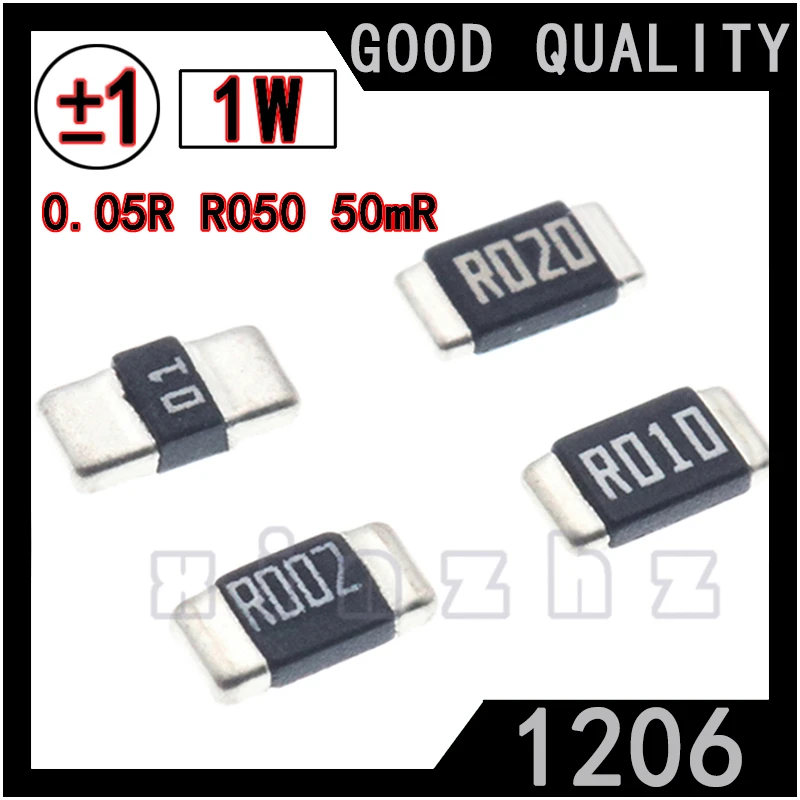 

10PCS SMD 1206 Chip Resistor 1% High Precision Chip 1W Fixed Resistance 0.05R R050 50mR 50ohm 0.05Ω