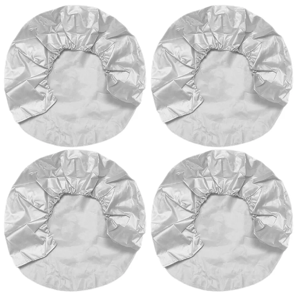 4 قطع من أغطية إطارات Rv من قماش أكسفورد لحماية العجلات العالمية لملحقات حماية من الأشعة فوق البنفسجية لمقطورة الشاحنة