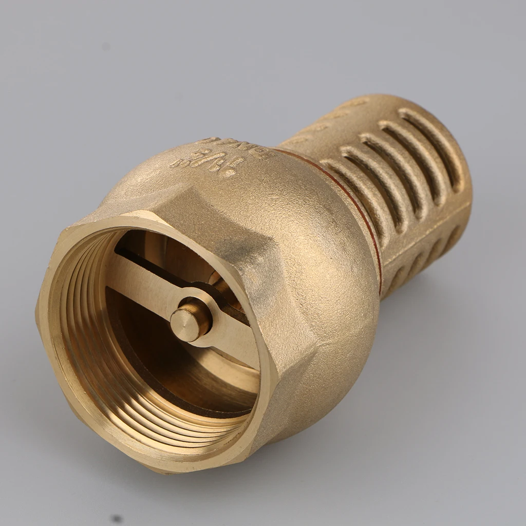 Brass Foot Valve Female Thread Bottom Valve Strainer Check Valve Water Pump Inlet Filter for Irrigation System