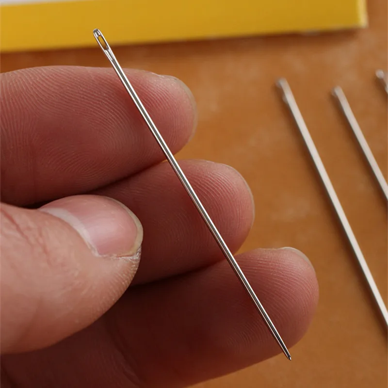 25Pcs/Bag Hand Junetree John James Saddlers Harness Needle Round Point Needle Diy Leatherwear Hand Tool Leather Crafts