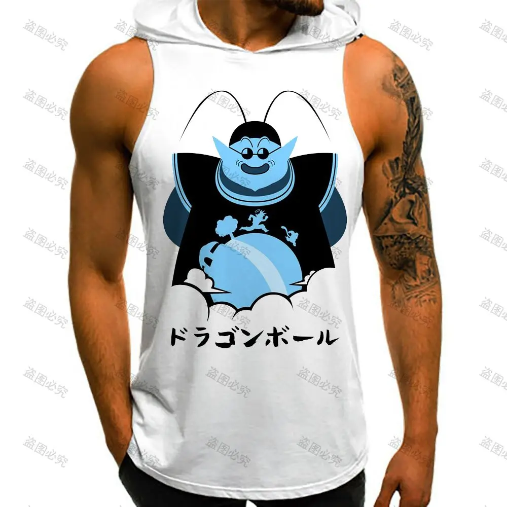 Camiseta sin mangas de Dragon Ball Z para hombre, chaleco con capucha de alta calidad, Super Saiya, ropa de gran tamaño, Goku Y2k