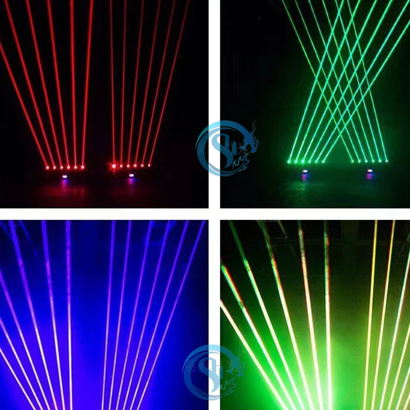 DJ Equipment Full Color 6X500mW RGB 3In1 Moving Head Disco Laser Bar Light DMX512 for Event Party Stage Lights