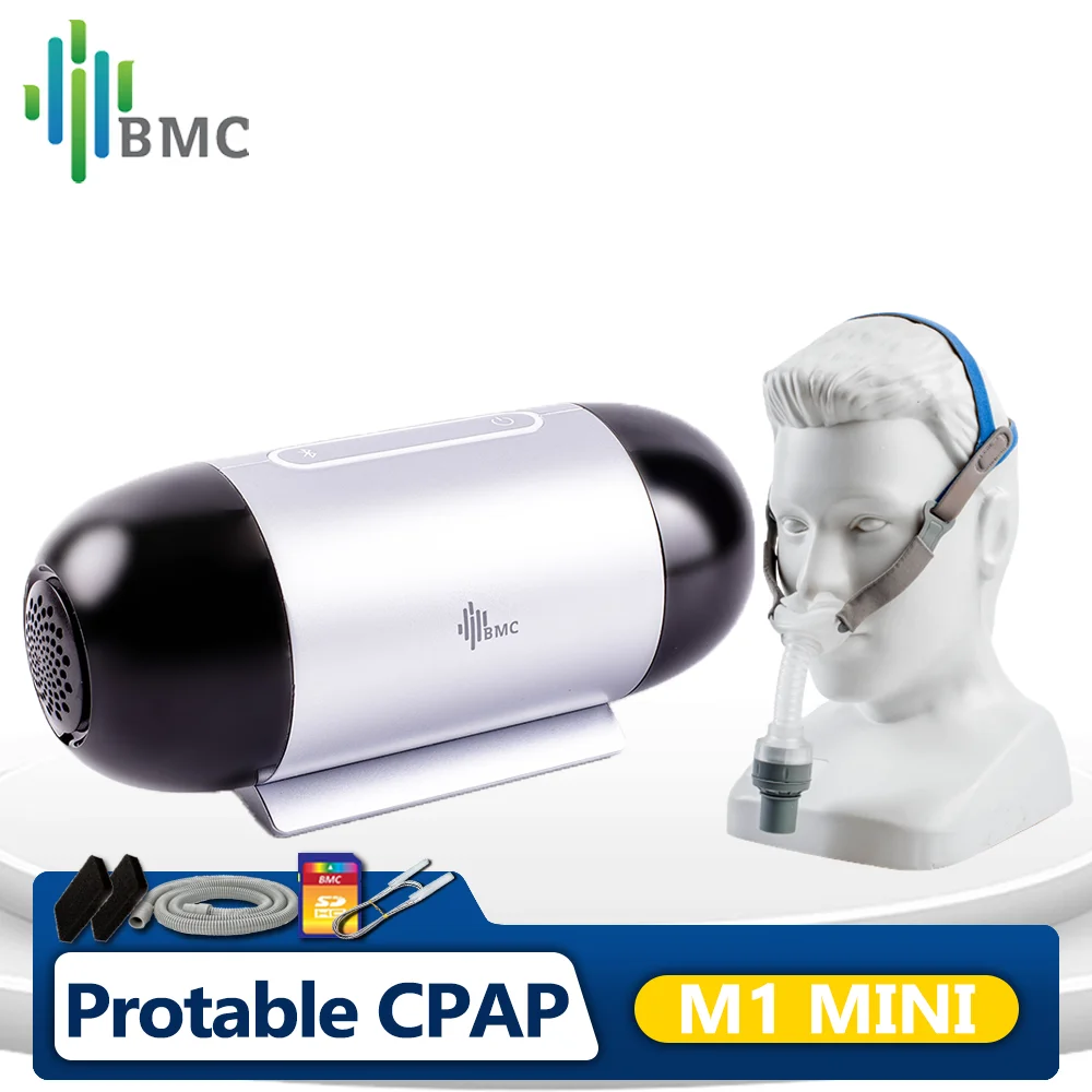 

BMC M1 Mini Auto CPAP APAP Car Travel With Anhydrous Humidifying Mask for Sleep Apnea vibrator Anti Snoring Ventilator Only 400g