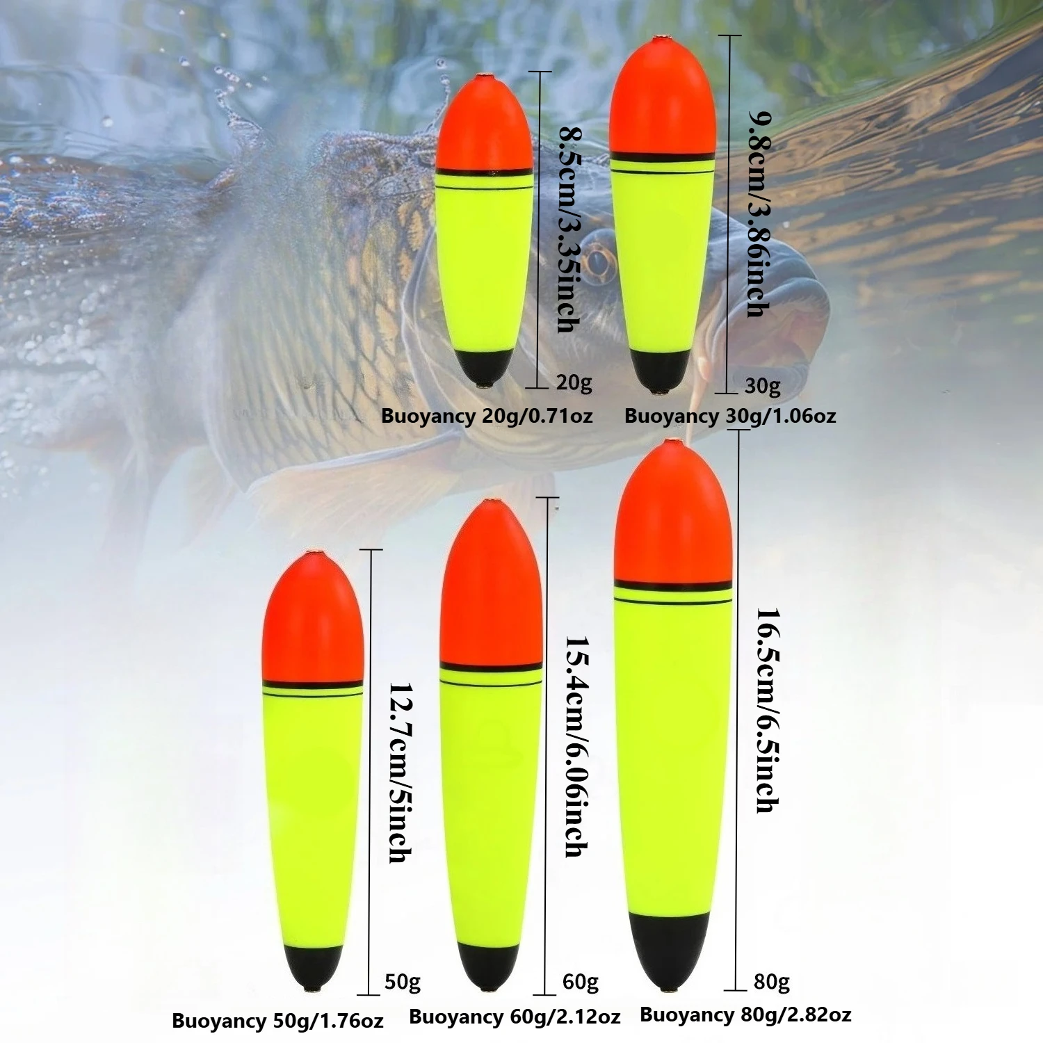 4pcs EVA Fishing Float Foam Plastic Sea Rock Fishing Striking Floats 20/30/50/60/80g Fishing Bobber Flotador Peche Boia Tackle