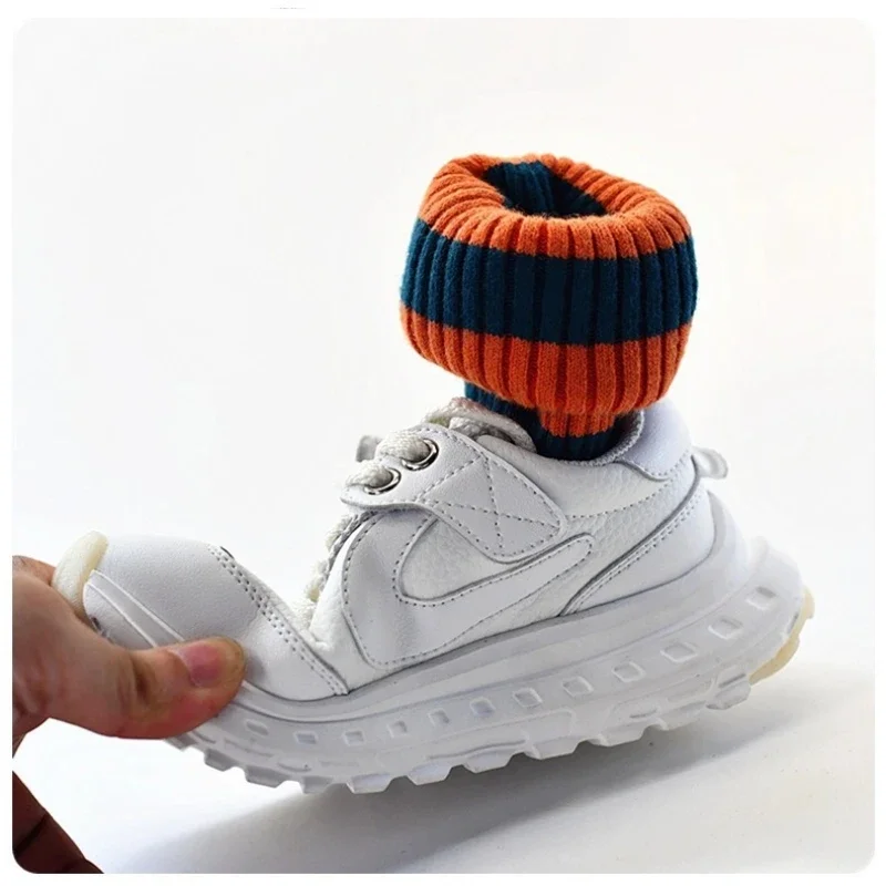 Baskets en cuir de vachette véritable pour enfants, chaussures de sport décontractées pour garçons, haute qualité, étudiant, printemps, automne