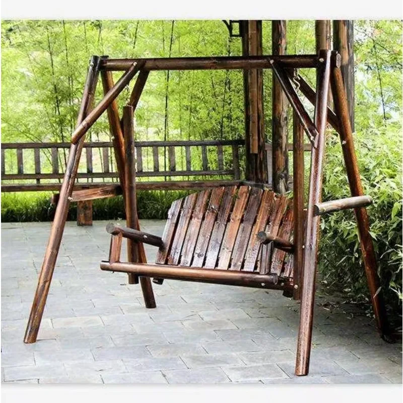 

Садовые деревянные качели для отдыха на открытом воздухе - идеальное украшение для сада