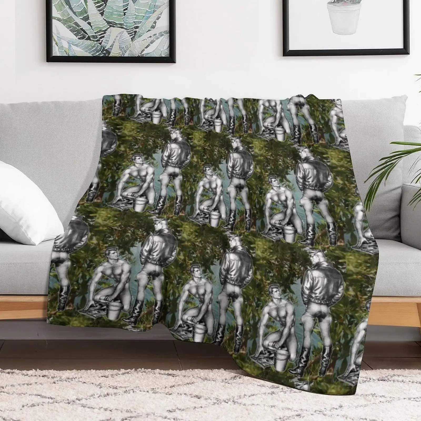 New Tom of Finland Riverside Physique Pictorial Throw Blanket manga Comforter Blankets