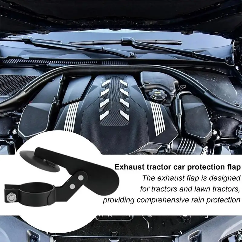 Tractor Exhaust Flapper Multipurpose Waterproof Weather Flap Wear-Resistant Black Exhaust Cover Rainproof Exhaust Flapper For